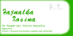 hajnalka kosina business card